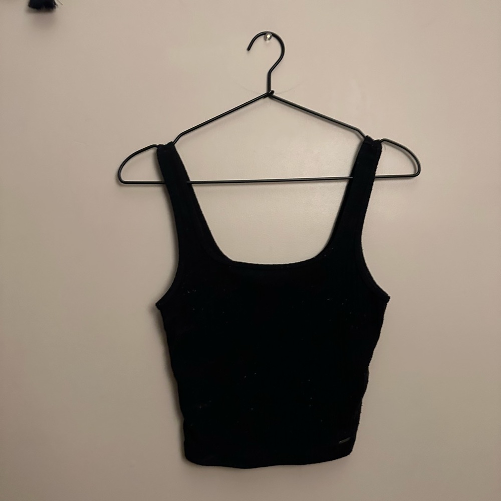 Hollister California Black Cropped Tank Top